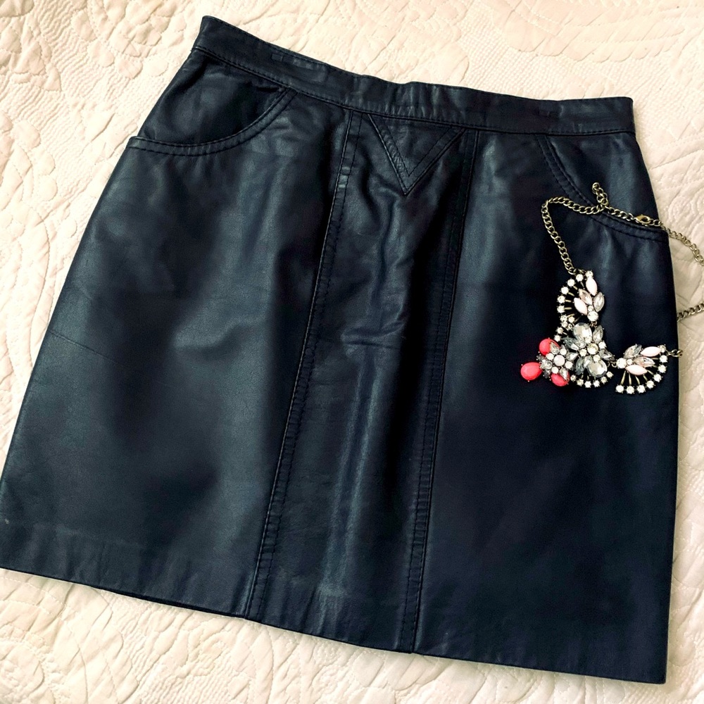 Real Leather Skirt